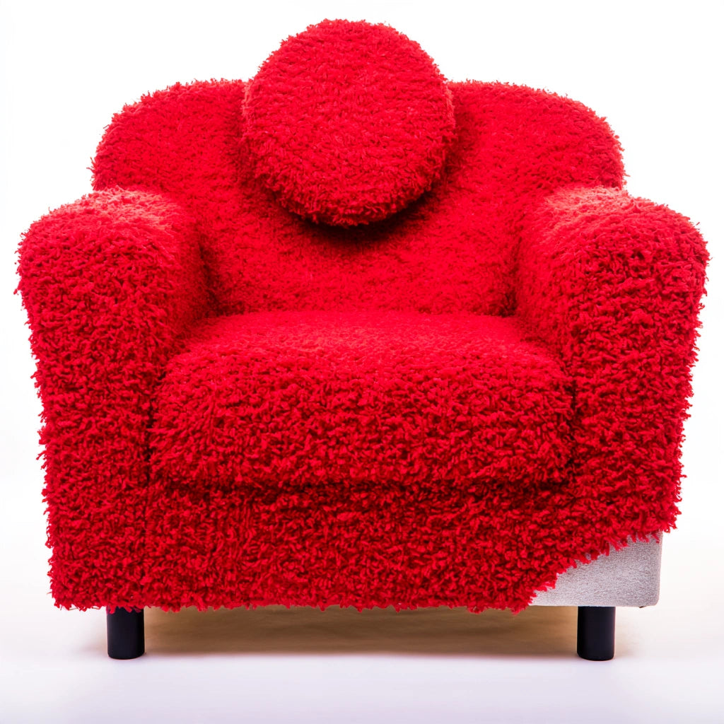 Gestoffeerde bank, kleur rood