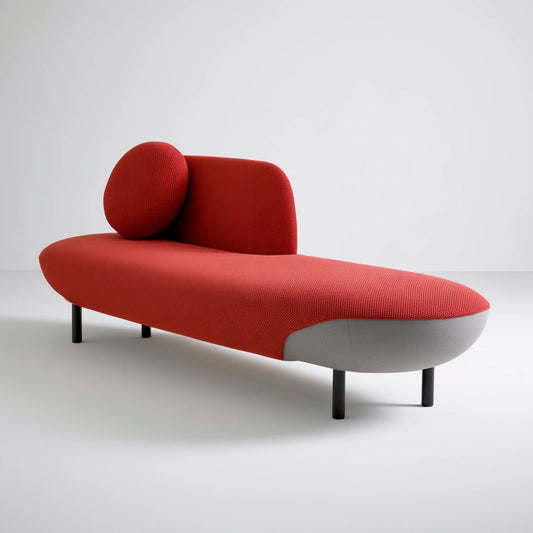 Gestoffeerde bank, kleur rood